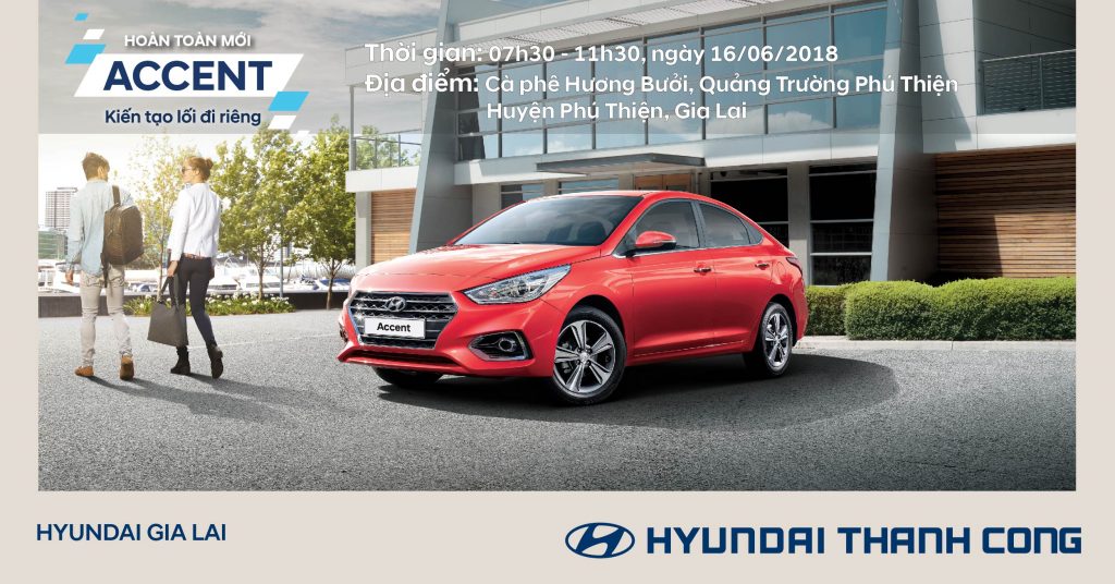 Lái thử xe Accent tại phú thiện